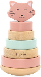 Trixie houten stapeltoren - mrs. cat - houten stacking toy - educatief speelgoed - voor jongens meisjes - kat