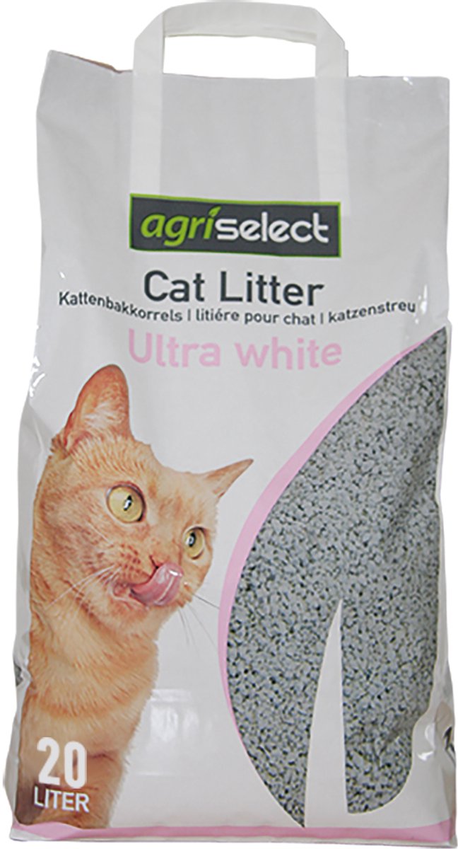 Agriselect - Agriselect Kattenbakvulling ultra white - klontvormend stofarm geurneutraliserend - 20 liter