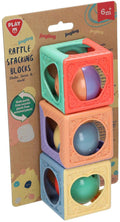 Playgo - go stapelblokken met rammelaar - 3dlg.