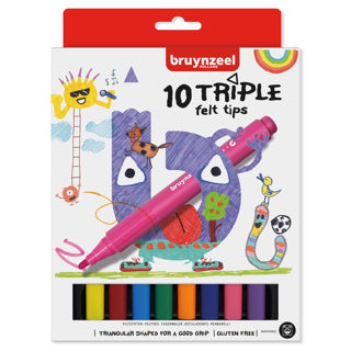 Bruynzeel - Viltstiften triple 10 stuks | 3 stuks