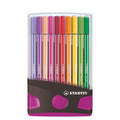 Stabilo - Stabilo pen 68 in 20 kleuren antraciet/roze
