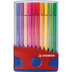 Stabilo - Stabilo pen 68 - viltstift - colorparade - set 20 stuks- rood