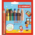 Stabilo - Stabilo woody 3 in 1 - multitalent potlood - set 6 stuks