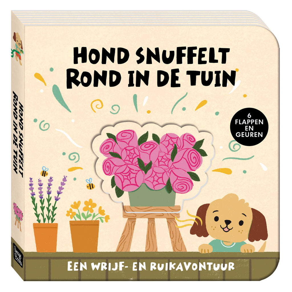 - Een Wrijf- en Ruikavontuur - Hond Snuffelt rond in de Tuin Kartonboekje