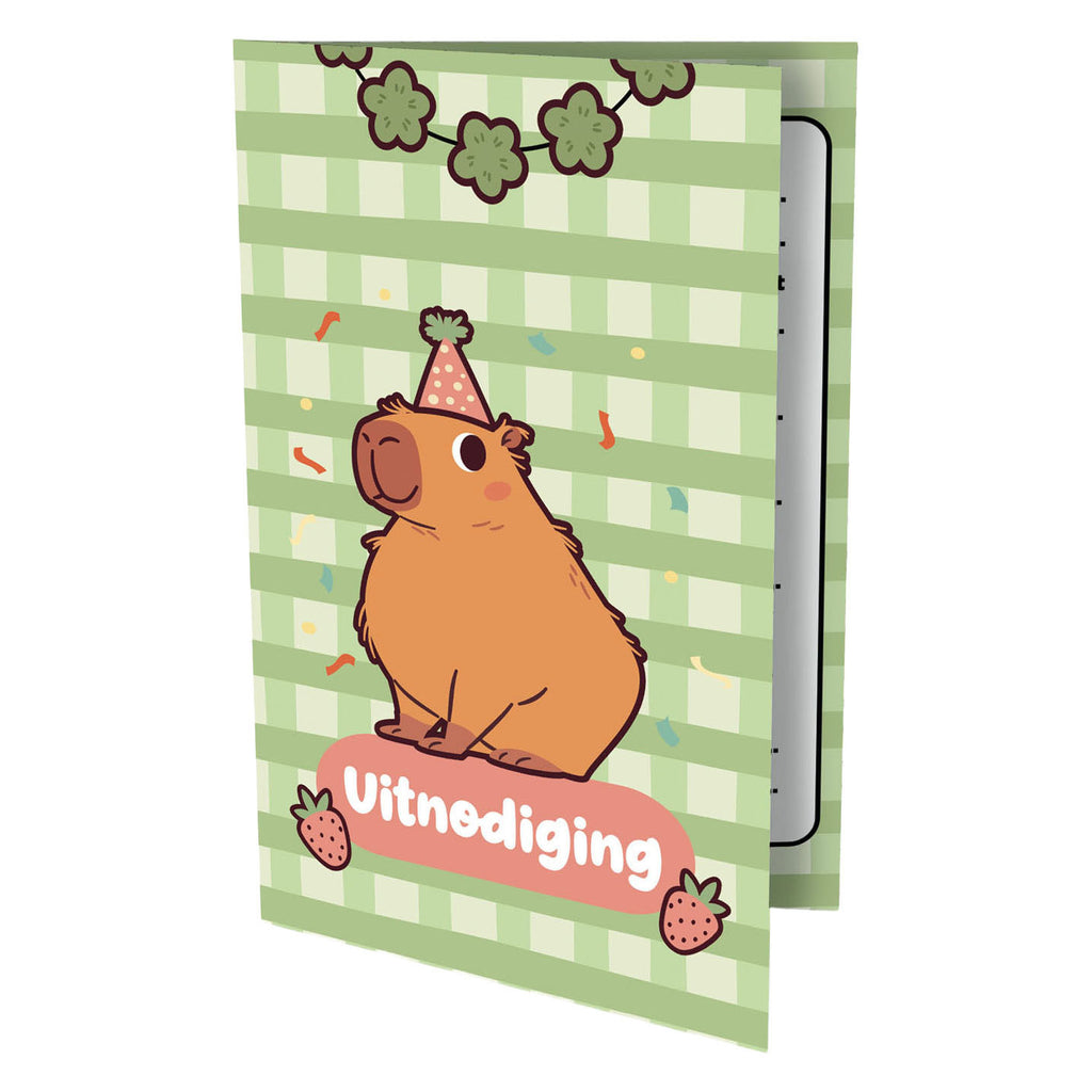 - Uitnodigingen - Capibara 6 stuks