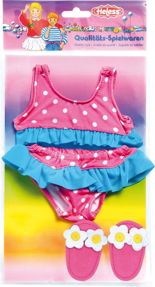 Heless - Heless Poppenbikini met slippers 28-35 cm