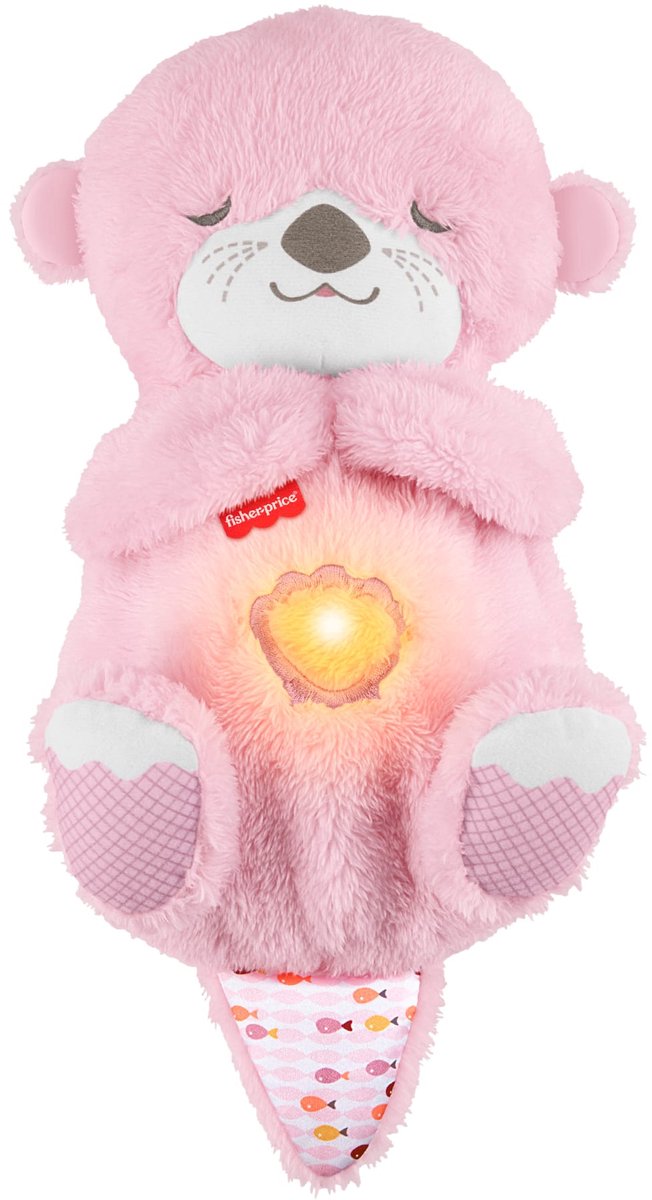Fisher-price bedtijd otter - roze pluchen babyspeelgoed