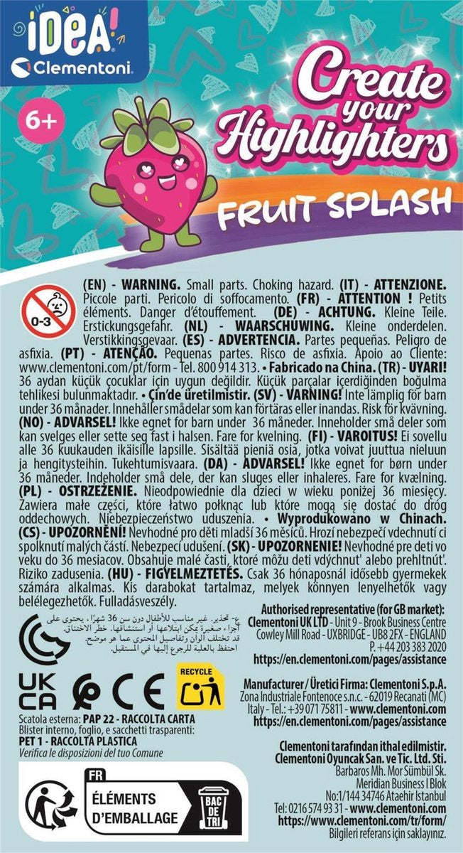 Clementoni idea maak je eigen markeerstiften - fruit