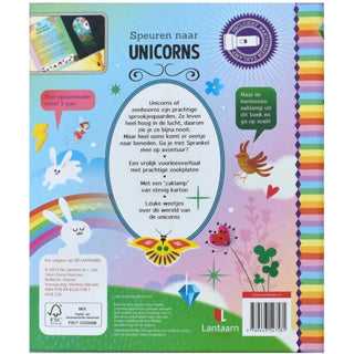 Lantaarn Publishers - Lantaarn Publishers Speuren naar unicorns zoekboek met kartonnen zaklamp