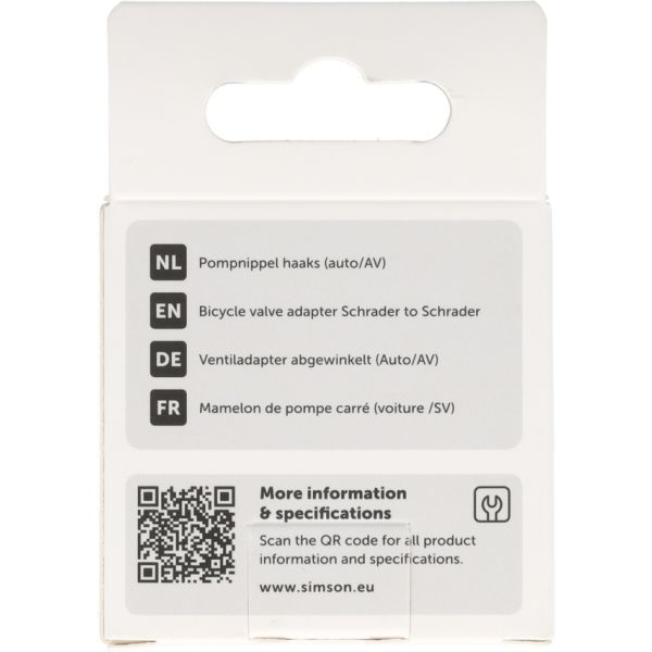 Simson - pompnippel haaks autoventiel
