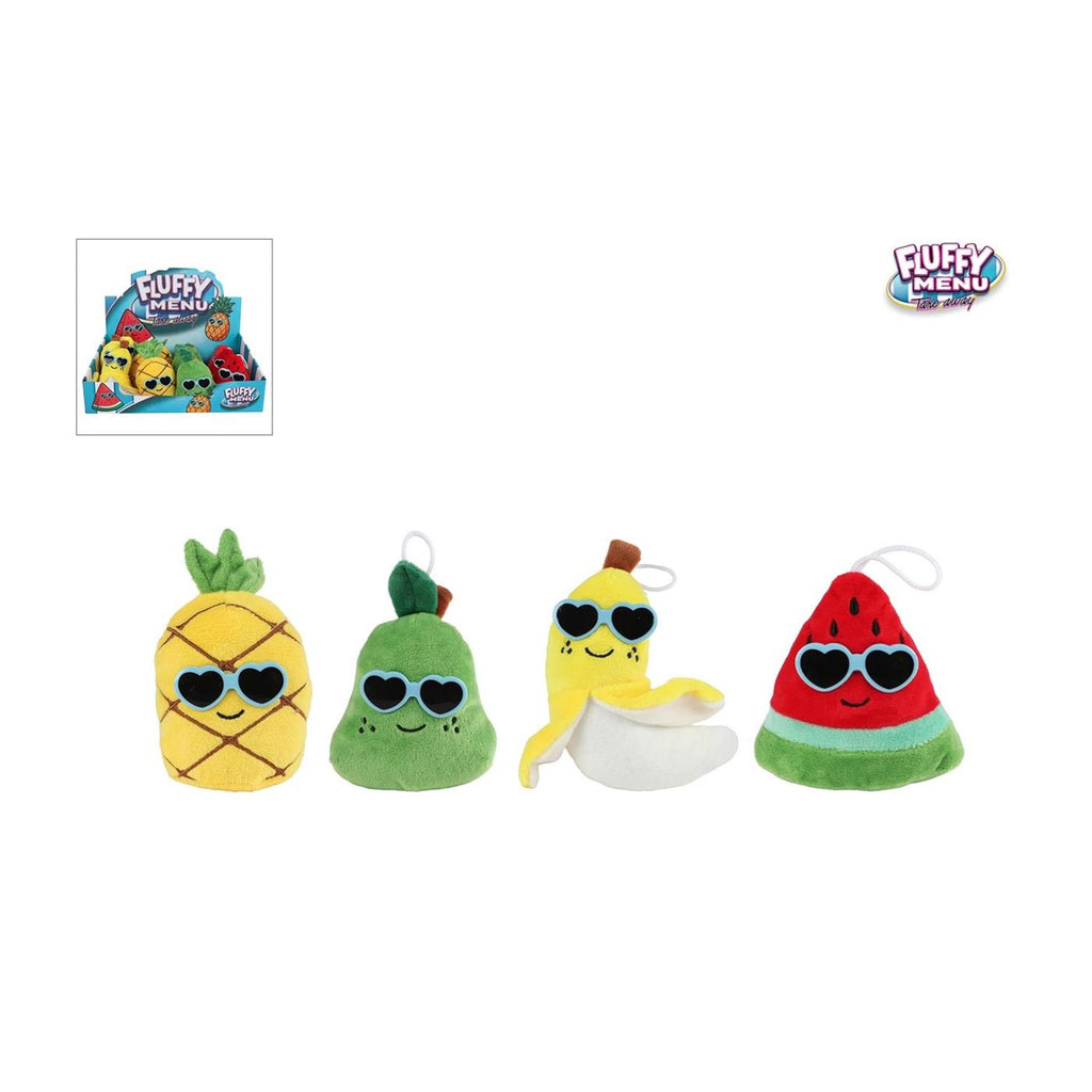 - Fluffy Menu fruit pluche + zonnebril 6cm