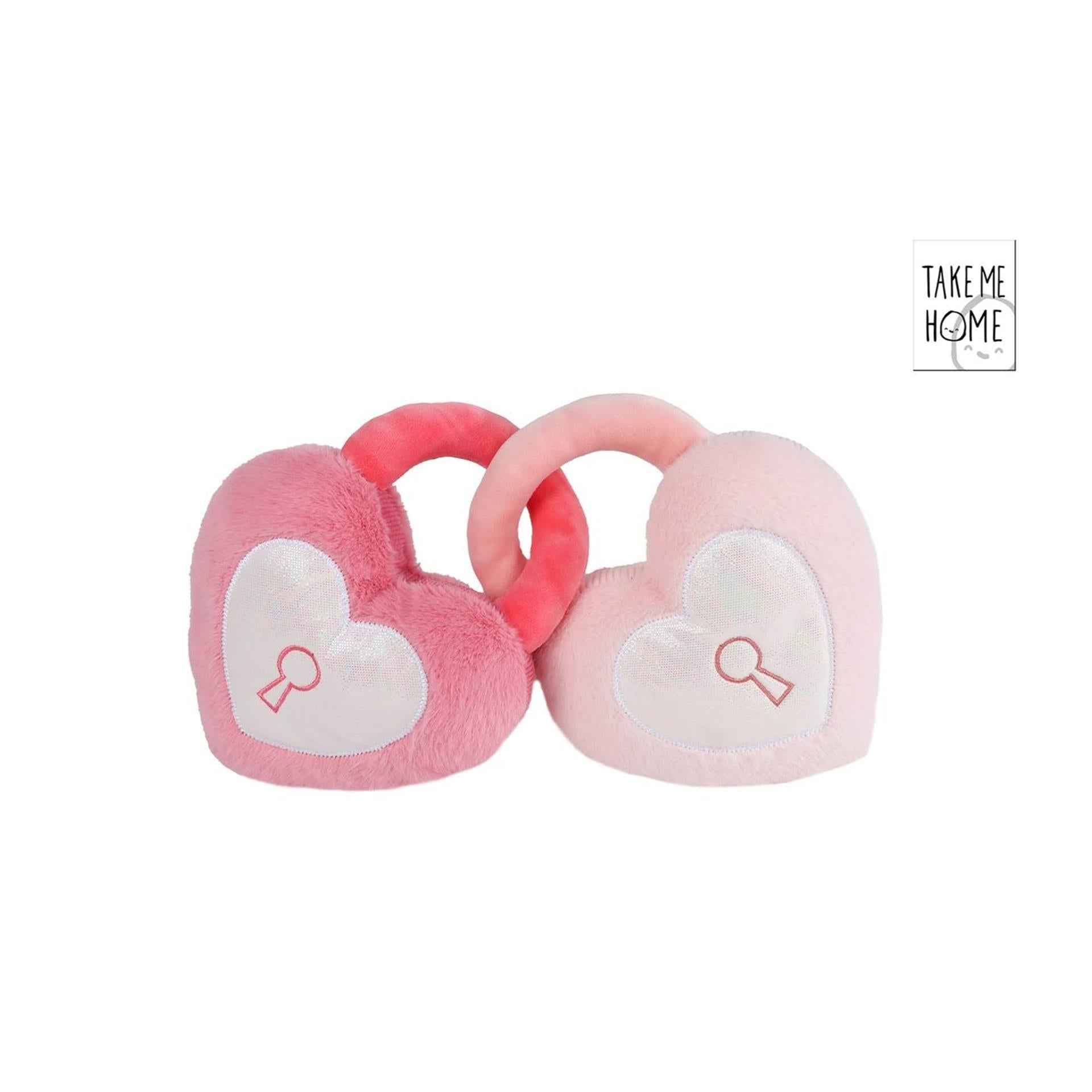- Take Me Home 2 Harten met Sleutelgat Pluche - 16cm