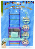 Happy pet bird toy mp bal ladder perch