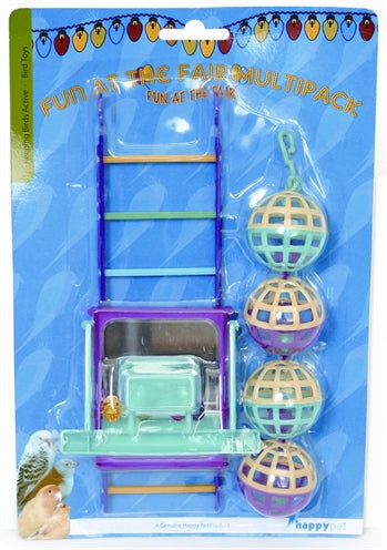 Happy pet bird toy mp bal ladder perch