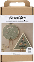Creativ company hobbyset borduurwerk dusty groen borduurframe