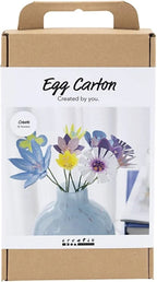 Creativ company hobbyset bloemen van eierdozen pastelkleuren