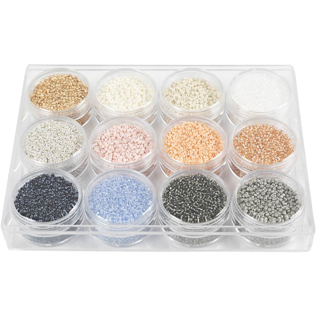 Creativ Company - Creativ Company Https://www.cchobby.nl/rocailles-d-1-7-mm-afm-15-0-gatgrootte-0-5-0-8-mm-pastelkleuren-12x15-gr-1-doos