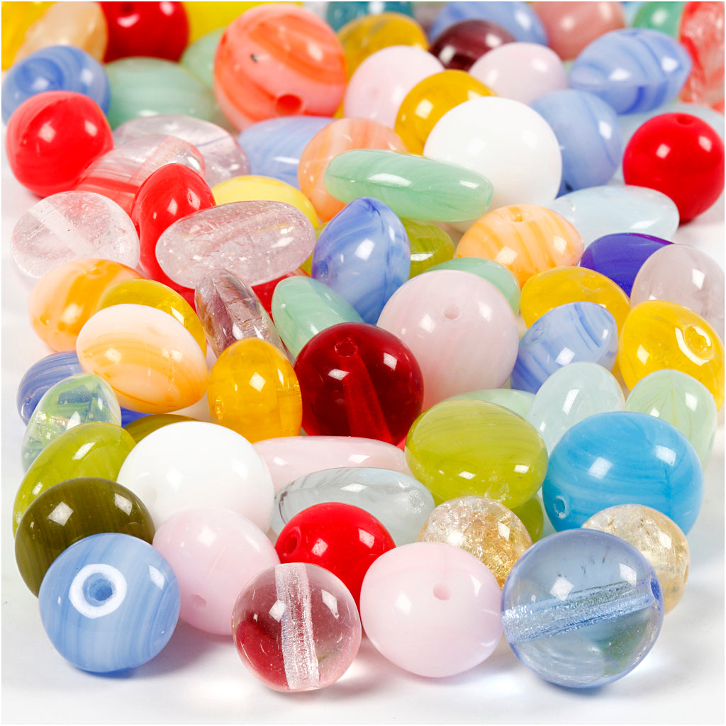 Creativ Company - Creativ Company Https://www.cchobby.nl/glazen-kralen-rond-ovaal-cirkel-d-6-13-mm-gatgrootte-0-5-1-5-mm-diverse-kleuren-60-gr-1-doos