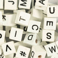 Creativ Company - Creativ Company Https://www.cchobby.nl/letterkralen-a-z-en-blanco-afm-8x8-mm-gatgrootte-3-mm-wit-96-div-1-doos