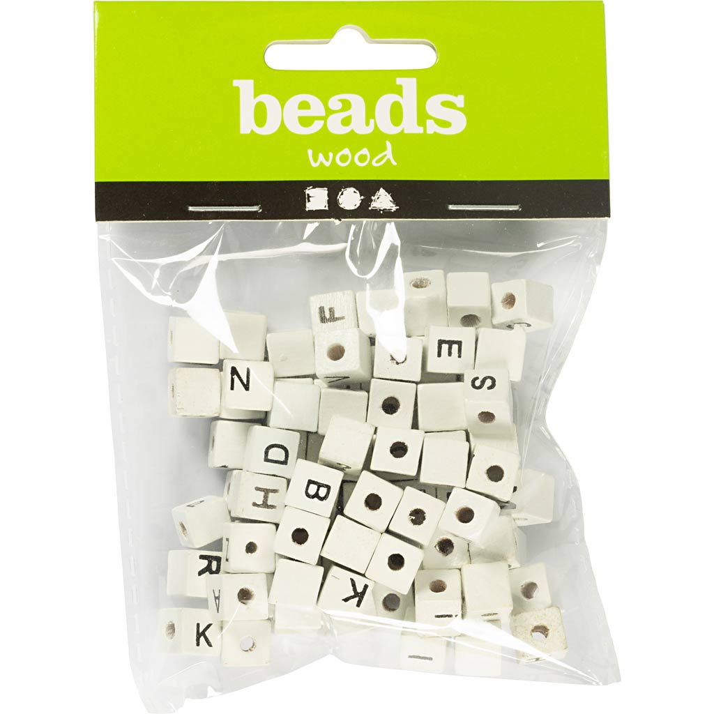 Creativ Company - Creativ Company Https://www.cchobby.nl/letterkralen-a-z-en-blanco-afm-8x8-mm-gatgrootte-3-mm-wit-96-div-1-doos