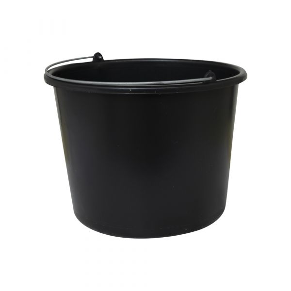 - Emmer plastic zwart 12 liter