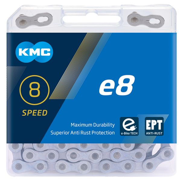 KMC - e8 ept waxed chain 1/2 x 3/32" 122gl