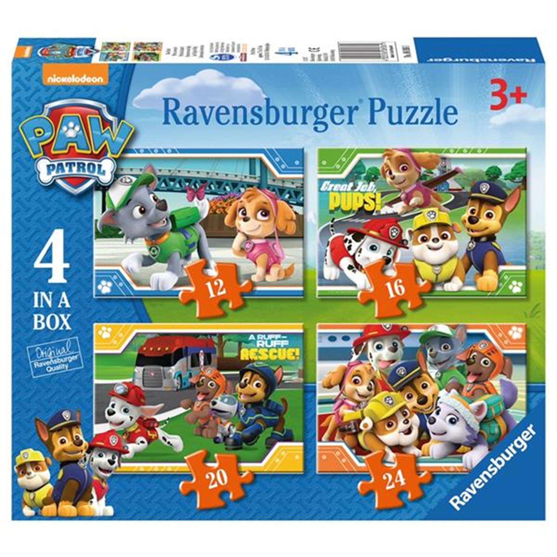 Ravensburger puzzel paw patrol, 4-in-1