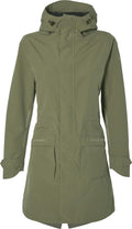 Basil - mosse dames parka - olive green - maat s
