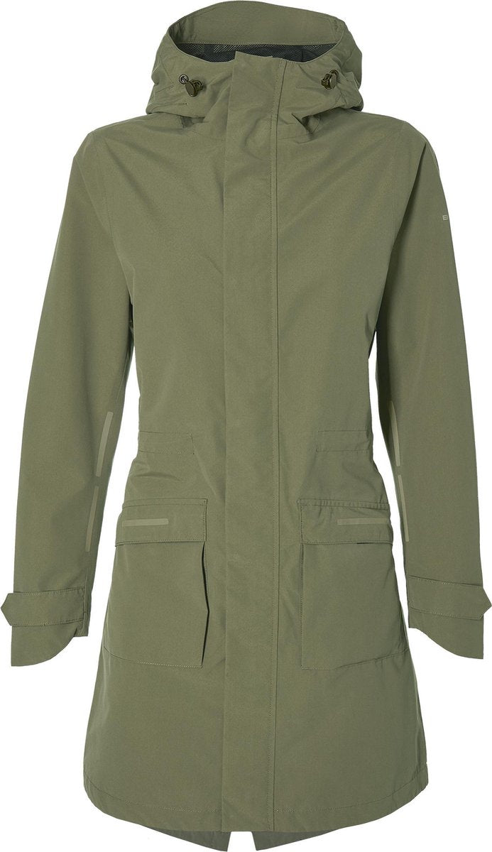 Basil - mosse dames parka - olive green - maat s