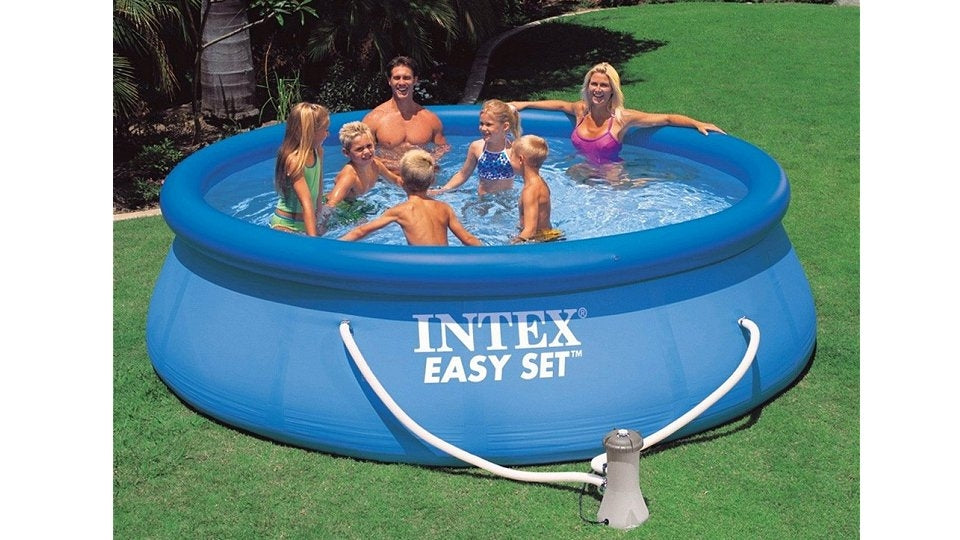 Intex - easy set 28142gn zwembad 396x84cm + pomp