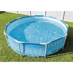 Intex - 28208gn beachside metal frame zwembad + filterpomp 305x76 cm blauw