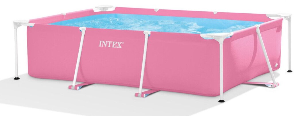 Intex - 28266np metal frame opbouwzwembad rechthoekig roze 220x150x60cm