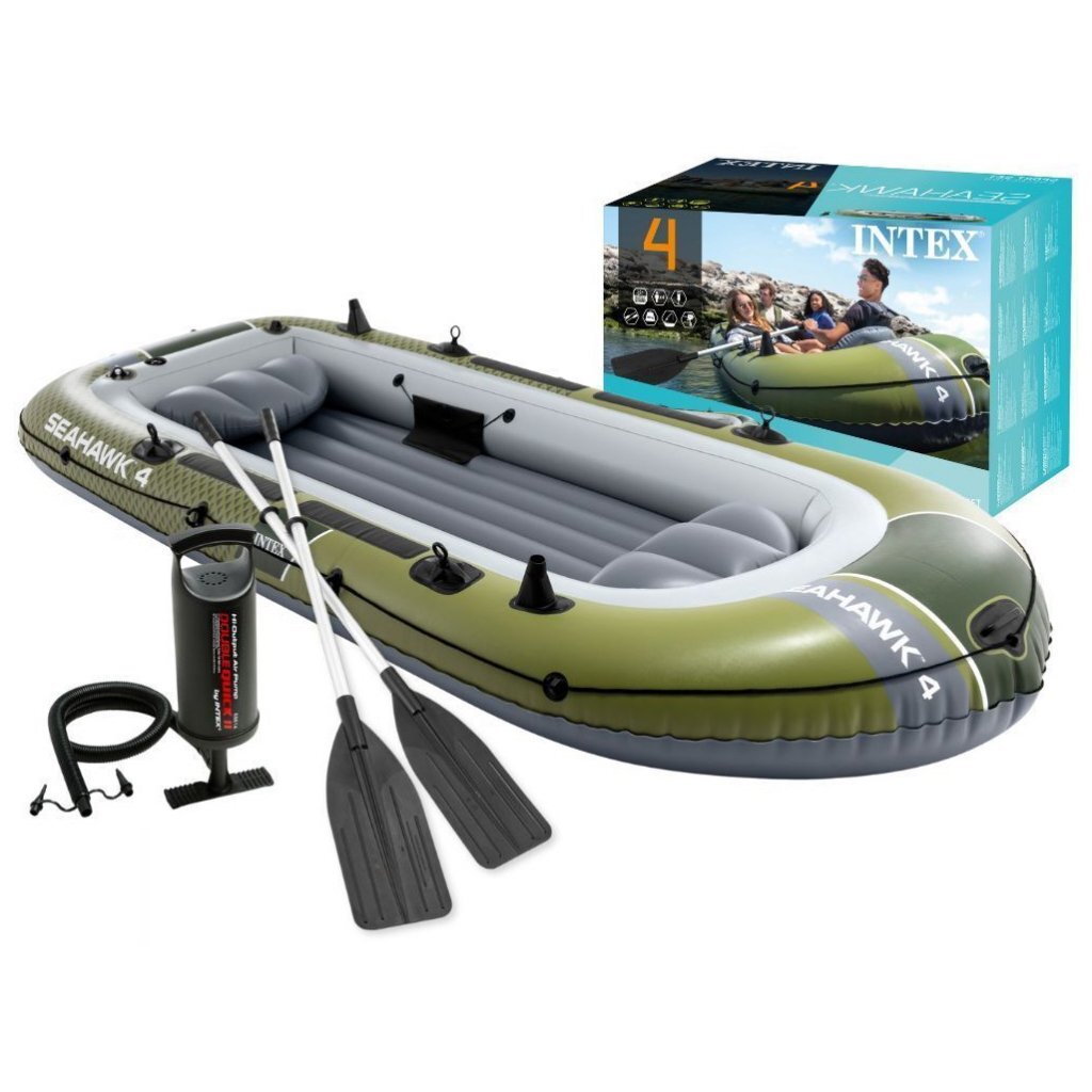 Intex - 66334np seahawk 4 opblaasboot 351x145x48 cm groen