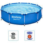 Bestway zwembad steel pro set rond 305 (blauw, incl. filterpomp (220-240v))