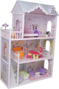 Diversen - Diversen Poppenhuis + 13-delige meubelset 116x38x1235cm