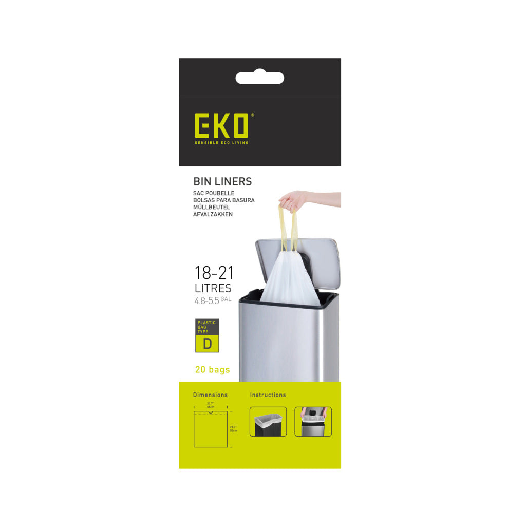 EKO - EKO afvalzak type d 18-21 liter rol met 20 afvalzakken