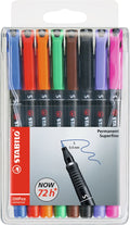 Stabilo ohpen superfijn permanente marker in etui - 8dlg.