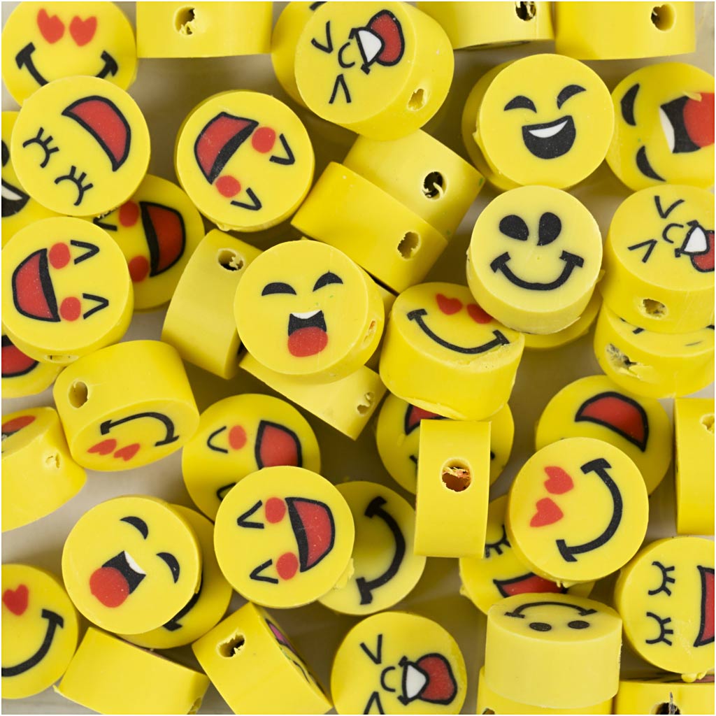 Creativ Company - Creativ Company Https://www.cchobby.nl/figuurkralen-emoji-d-10-mm-gatgrootte-1-5-mm-60-stuk-1-doos