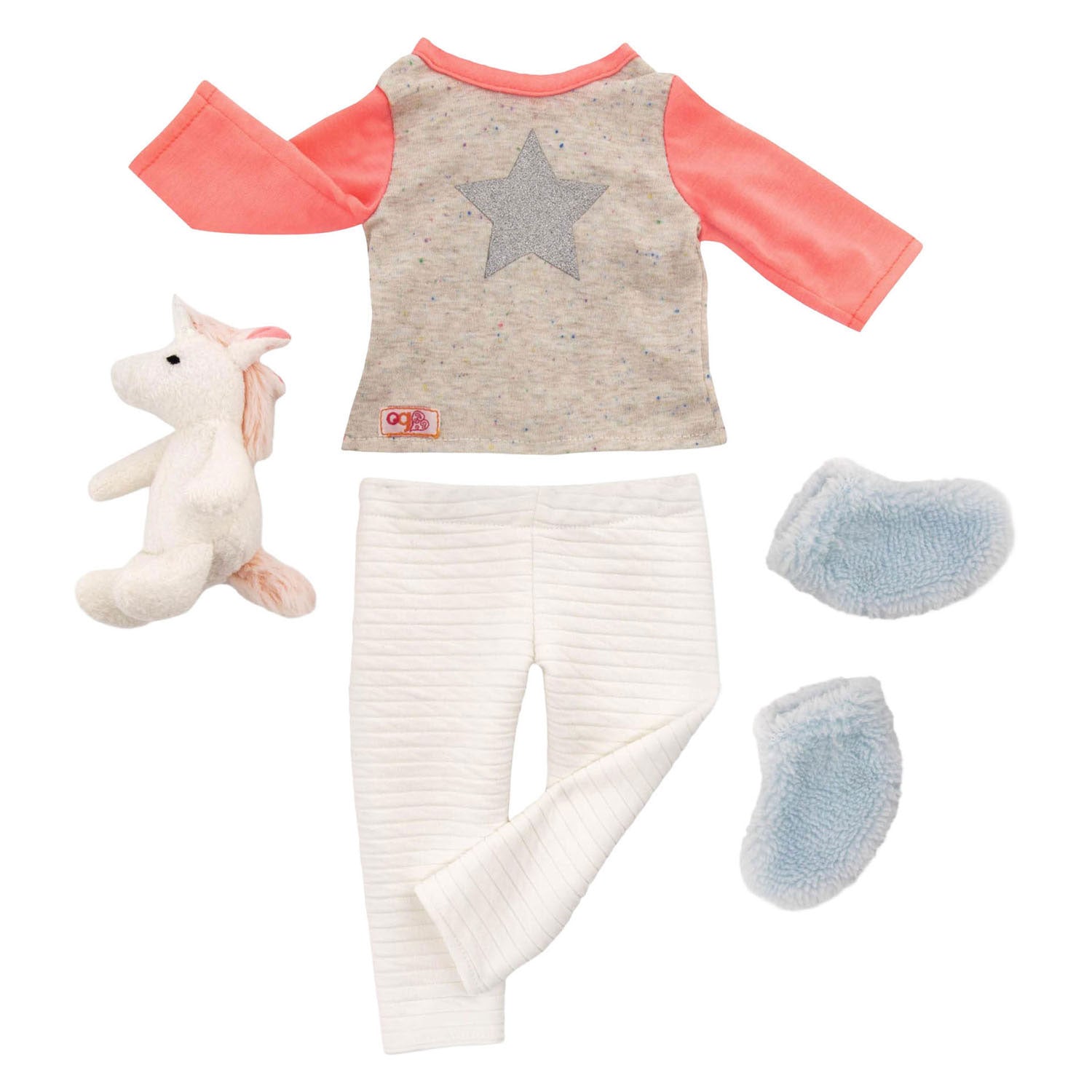 - Outfit Pyjama voor Poppen 45cm - Eenhoorn