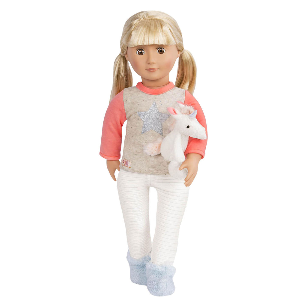 - Outfit Pyjama voor Poppen 45cm - Eenhoorn