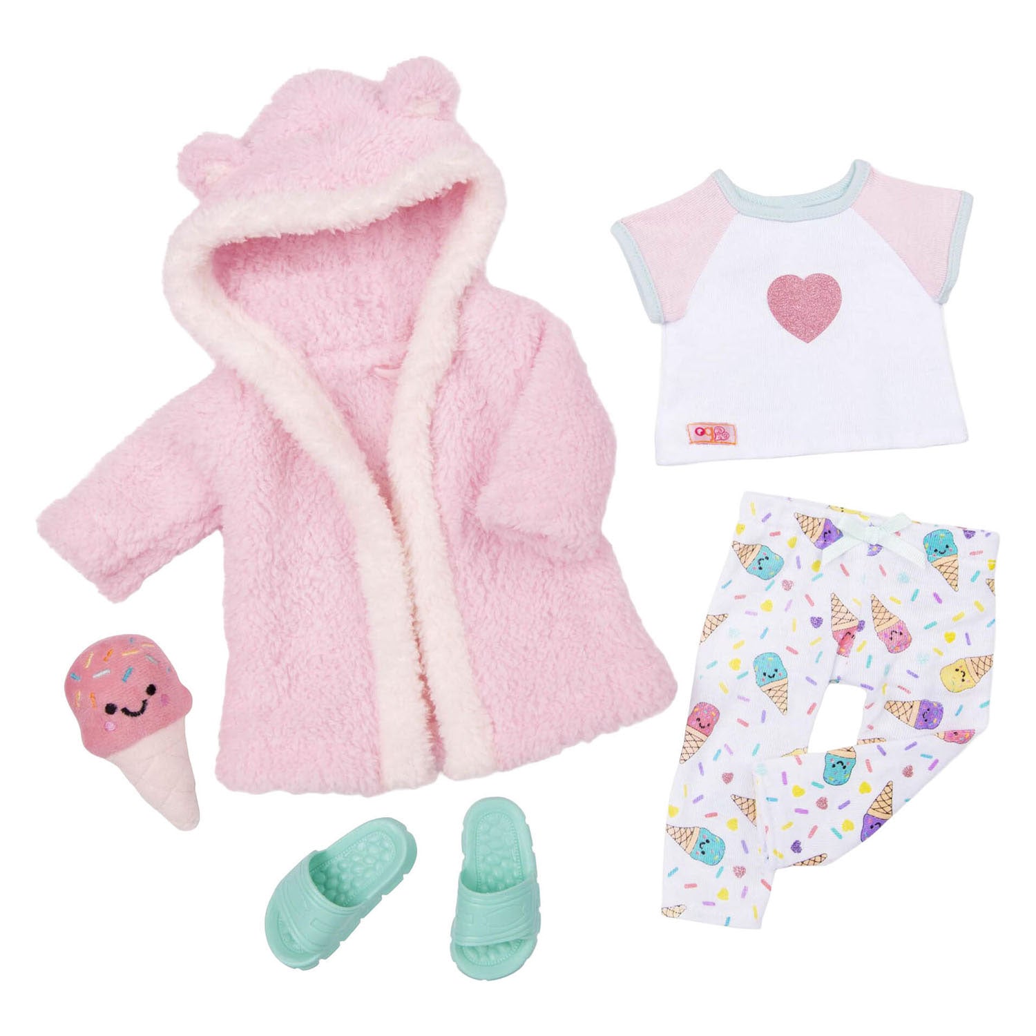 Puch - Puch Deluxe outfit pyjama en kamerjas voor poppen