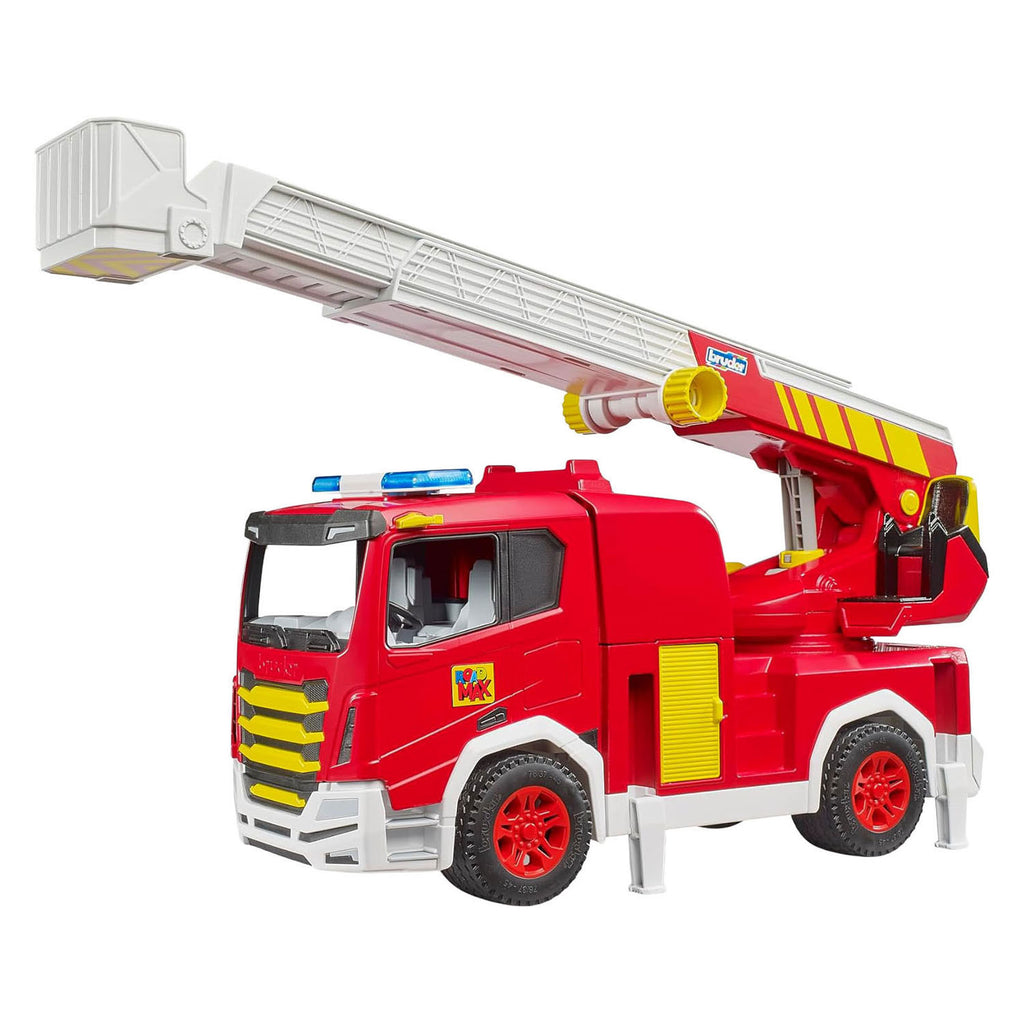 Bruder - Bruder roadmax brandweerwagen met draaibare ladder