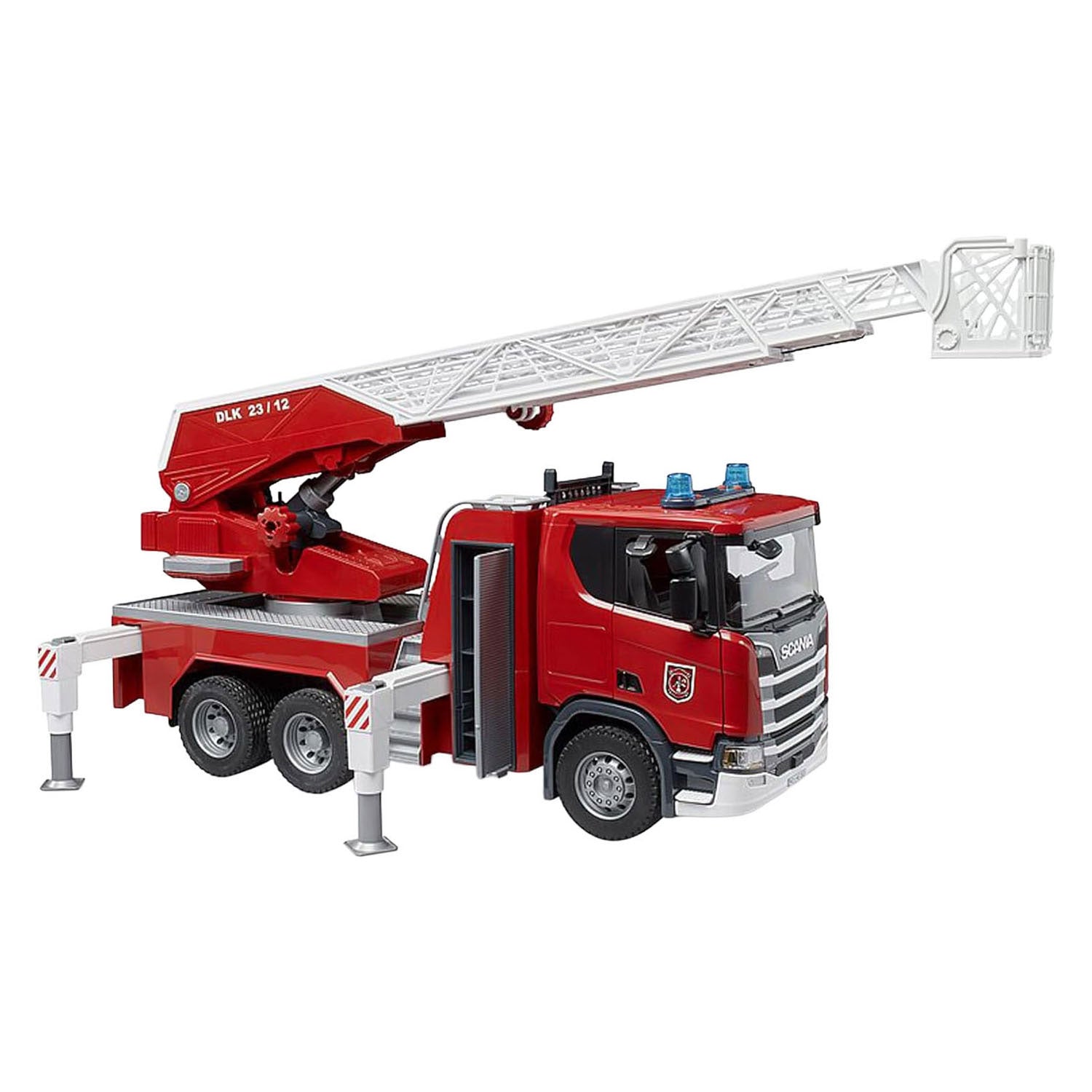 Bruder - Bruder scania super 560r brandweerladderwagen met waterpomp - 1:16