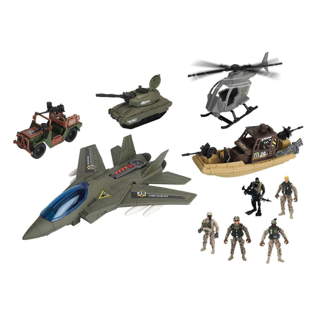 Rc - Rc Soldier foe militaire voertuigen set - 10dlg.