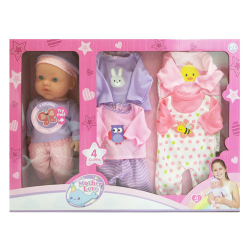 - Babypop met Geluiden en Outfits - 41cm