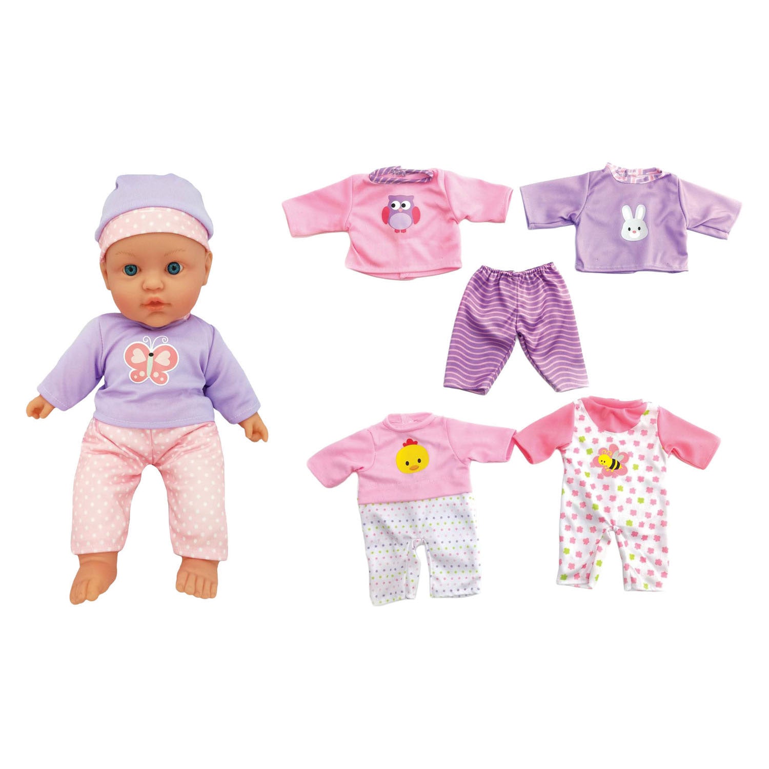 - Babypop met Geluiden en Outfits - 41cm