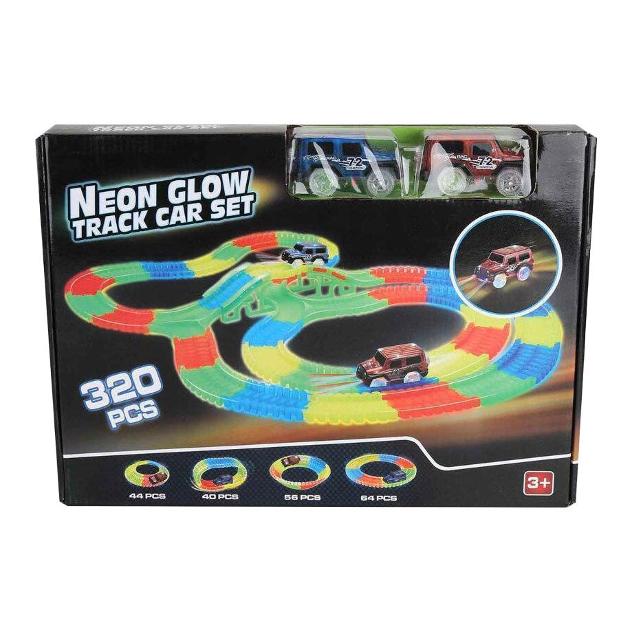 - Neon Glow Racebaan met 2 Auto's - 320dlg.