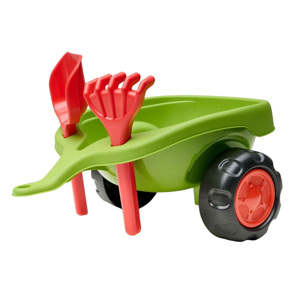 Falk - Falk claas 470 arion ride-on groen met aanhanger + zandset