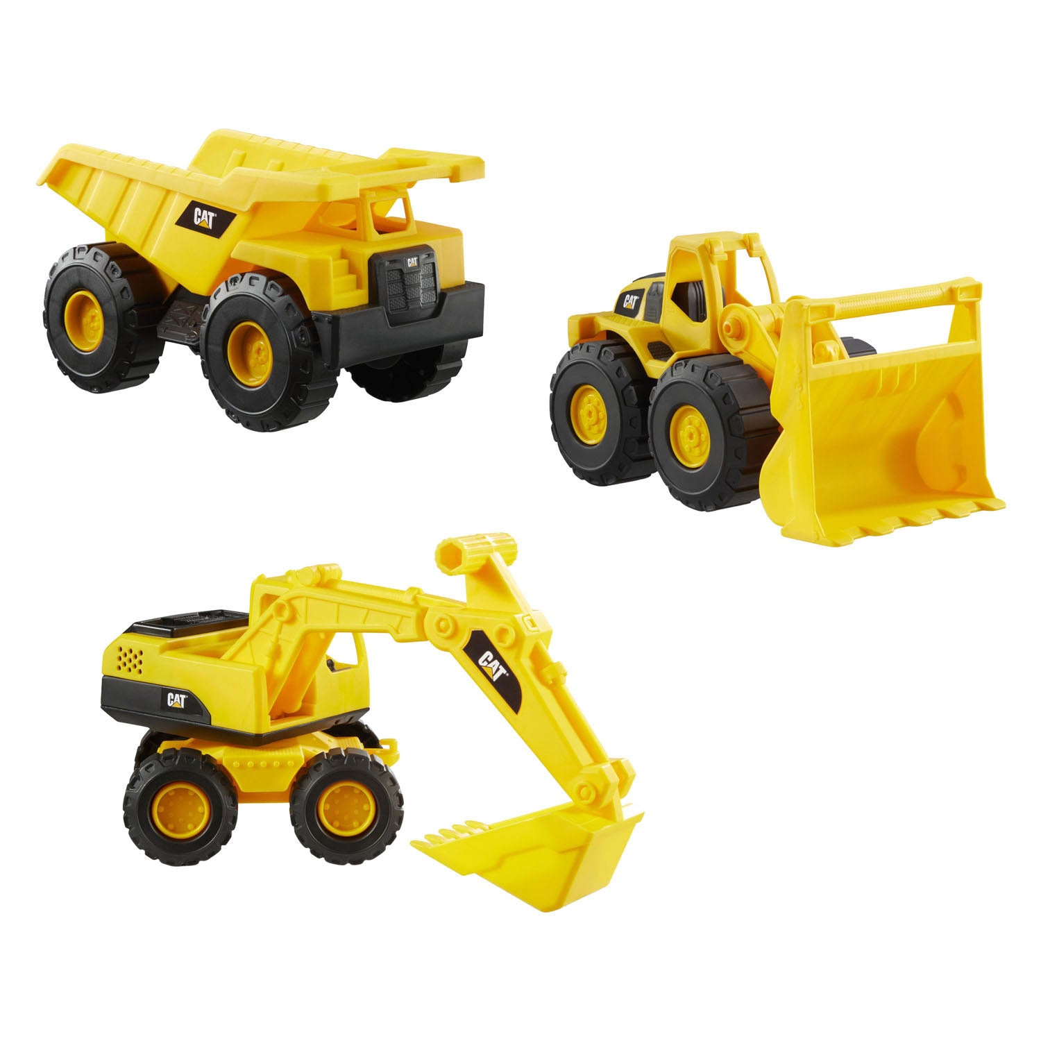 - CAT Mini Crew Bouwvoertuigen 18cm - 3dlg.