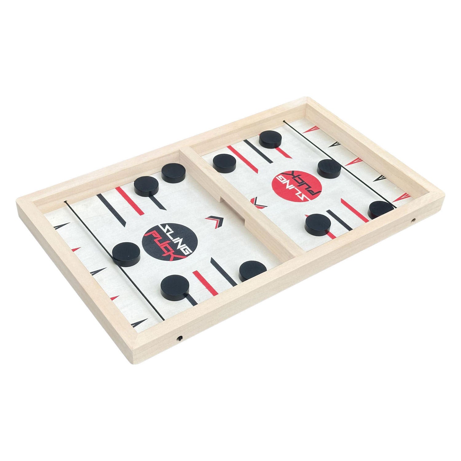 - Houten Sling Puck Speed Shuffle Tafelspel